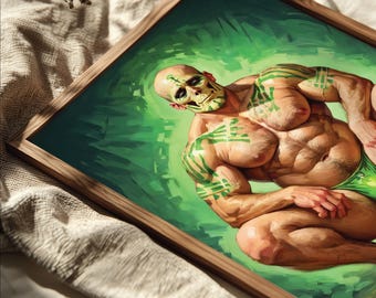 Ghost, Halloween, Fall, Daddy, Gay Halloween, Monster Daddy, Body art, Printable Art, Gay Art Painting, Gay portrait, Gay, Fall, LGBTQ