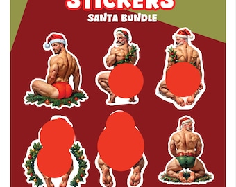 Sticker, Santa Sticker, Gay Sticker, Daddy, LGBTQ sticker, Xmas sticker, Gay Xmas, Christmas Sticker, NSFW, Gay Xmas, Gay Christmas, Mature