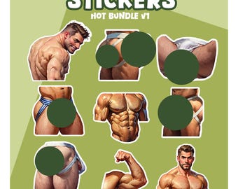 Gay Sticker, LGBTQ sticker, Spicy Gay Sticker, Armpit, Bulge, Booty, NSFW, Laptops, Notebooks, Phone Cases, Gay Art, Vintage Gay, Mature
