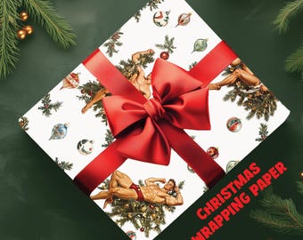 Gay Christmas, Gay holiday, Christmas Wrapping Paper, Gay Vintage, Xmas, Gift Wrap, Holiday, Giftwrap, Christmas Giftwrap, Wrapping, Vintage