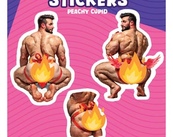 Cupid Sticker, Gay Stickers, Valentine Muscle Men, Valentine sticker, Valentine day, NSFW, Laptops, Notebooks, Gay Art, Vintage Gay, Mature