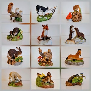 Figurine d'oiseaux en porcelaine Gerold porzellan Bavaria, années 1937
