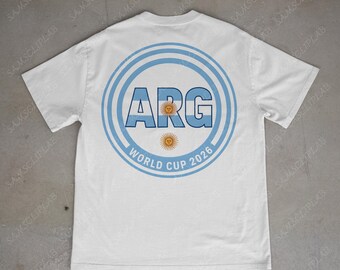 Argentina T-Shirt Design PNG Clipart – World Cup 2026 Soccer Jersey Logo, ARG Football Shirt Mockup, Digital Download