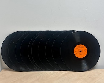 10 leere Vinyl-Schallplatten zum Basteln – 30 cm große DIY-Vinyl-Discs, Upcycling-Materialien, Bastelbedarf für Kunstprojekte und Dekoration