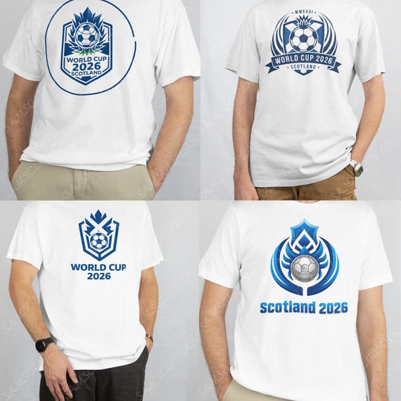 4 Scotland World Cup 2026 Shirt Designs PNG | Soccer Graphics | Football Illustrations | Digital Download | Fan T-Shirt Clipart