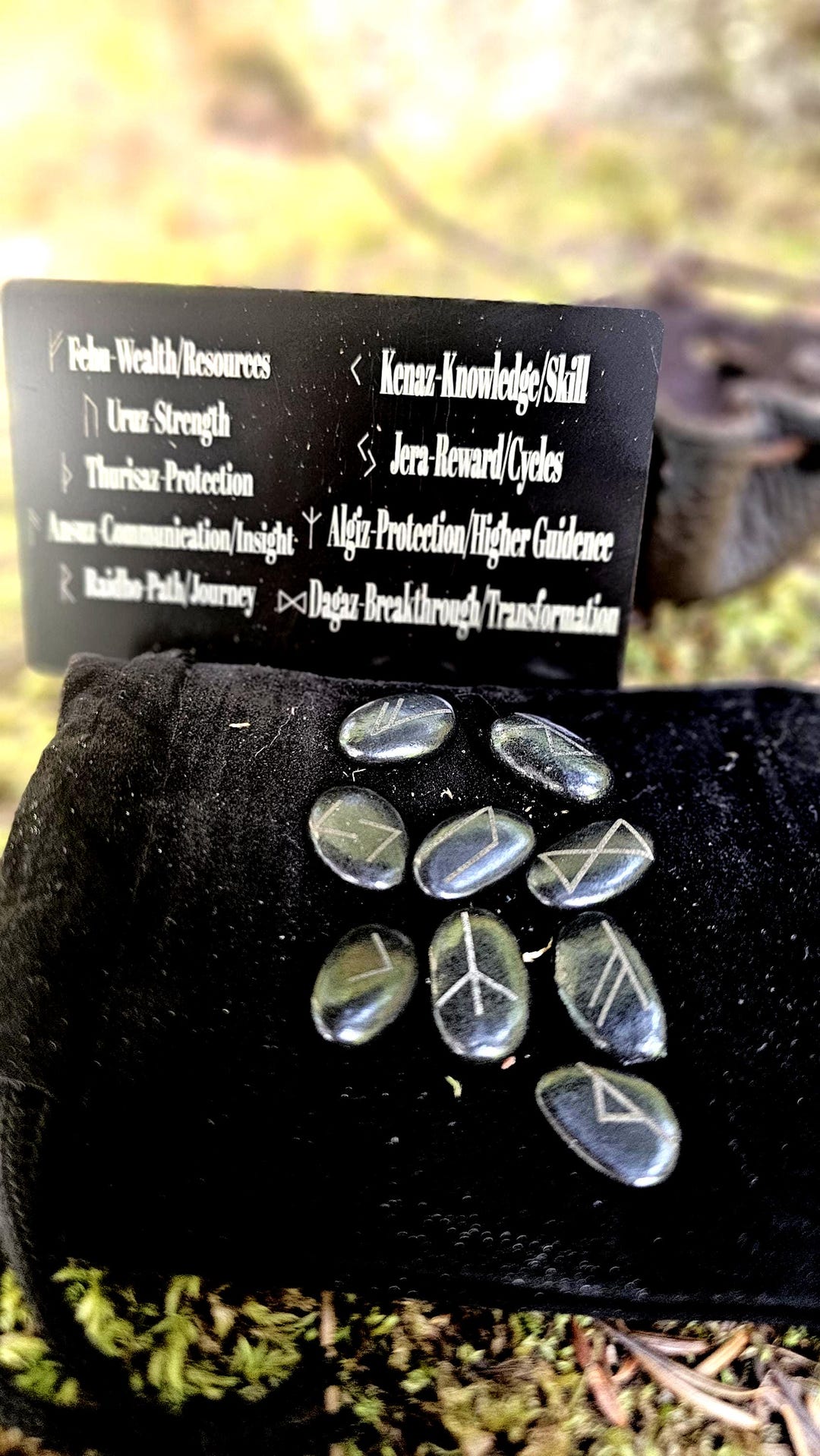 Etched Rocks Protection Balanced Rune Set – 9 Norse Runes for Protection, Strength & Growth ...