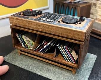 Record Console & Dual Turntable Mixing Board