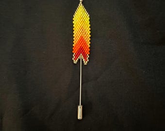 Kapelusz/Przypinka z koralikami Sunrise Chevron (E)