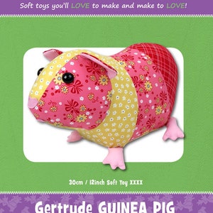 Gertrude Guinea Pig Stuffed Toy PATTERN, Not a PDF, by Funky Friends Factory