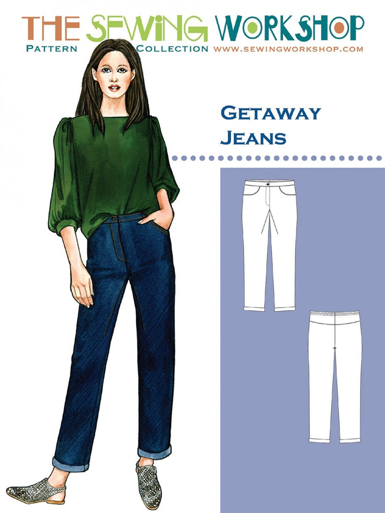 Getaway Jeans Sewing Pattern by the Sewing Workshop. Sizes - Etsy