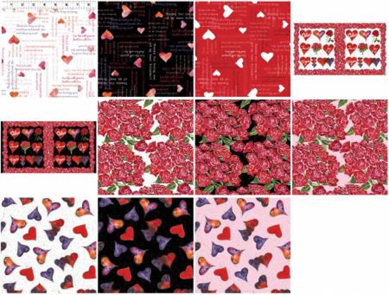Great for Quilting Heartfelt by Peg Conley for Clothworks Sewing! Purple and Red Watercolor Hearts on Pink Fabric 100/% Cotton