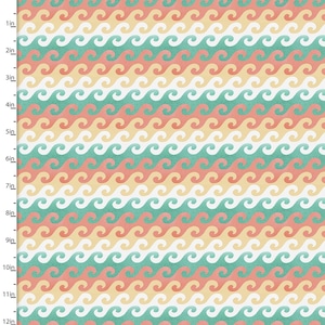 Ocean Waves from the Beach Travel Collection by 3 Wishes, 100% Cotton, Great for Quilting, Sewing and Crafting!