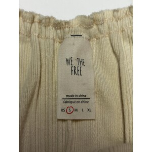 Free People Womens Brighter Days Top Slim Beige Size Small S Boho Summer Blouse image 11