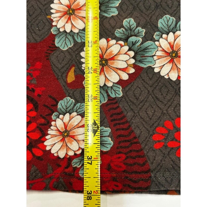Johnny Was Matryoshka Nesting Doll Floral Sleep Slip Dress Grey Womens Large image 10