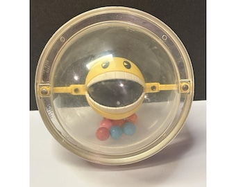 Vintage 1982 Ideal Pac-Man Panic Handheld Dexterity Game Retro Arcade Toy Globe