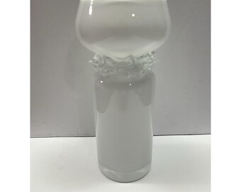 Vintage Jerzy Sluczan-Orkusz Tarnowiec Jarrón de vidrio con caja blanca Modernista Art Déco