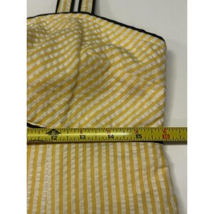 Anthropologie Violet Yellow Sundress Seersucker Sweetheart Fit & Flare Size 10 image 5