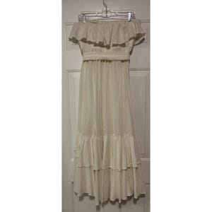 Free People Tavia Endless Summer Smocked Tiered Ruffle Maxi Dress Size Large L Bild 4