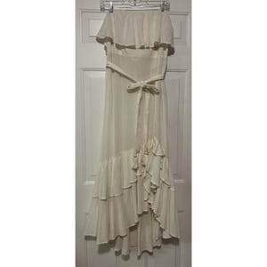 Free People Tavia Endless Summer Smocked Tiered Ruffle Maxi Dress Size Large L Bild 1