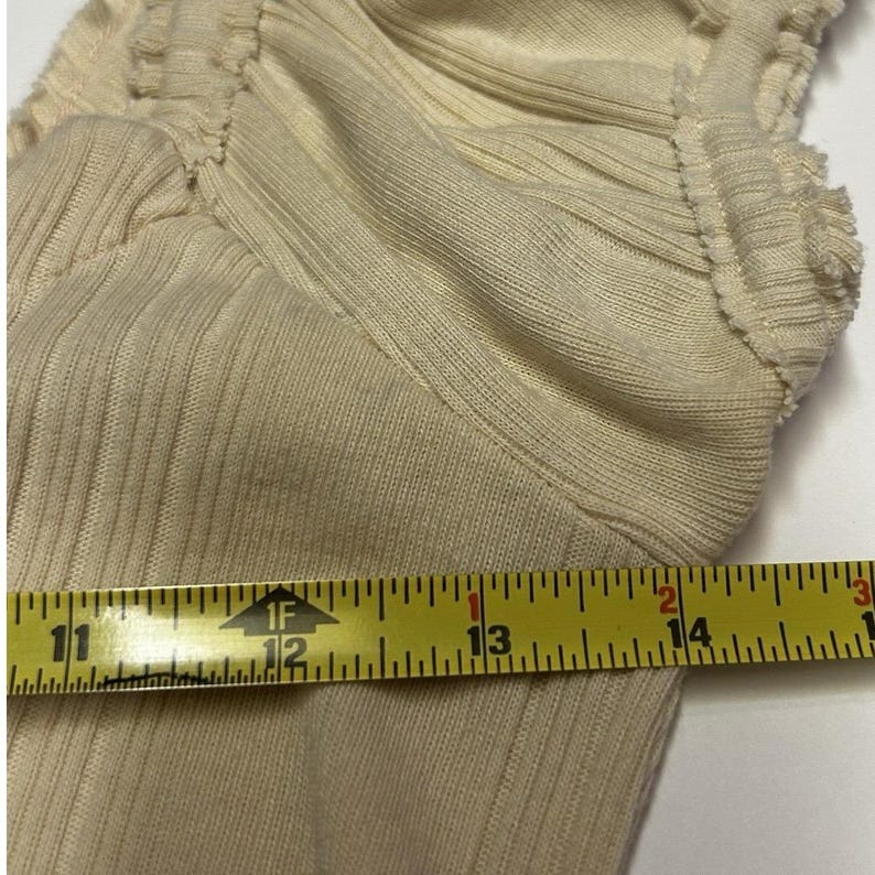Free People Womens Brighter Days Top Slim Beige Size Small S Boho Summer Blouse image 9