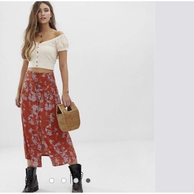 Free People Womens Brighter Days Top Slim Beige Size Small S Boho Summer Blouse image 3