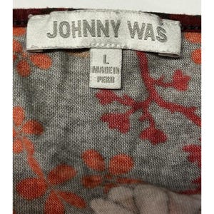 Johnny Was Matryoshka Nesting Doll Floral Sleep Slip Dress Grey Womens Large image 5