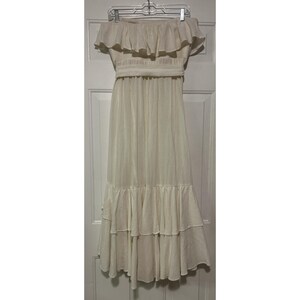 Free People Tavia Endless Summer Smocked Tiered Ruffle Maxi Dress Size Large L Bild 2