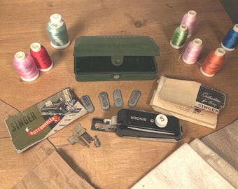 Singer Buttonholer Attachment Kit Vintage w/ Case, Cams & Manual |  Sewing Tool Set