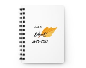 Back to School 2026-2027 Notizbuch | Spiralgebundenes Notizbuch