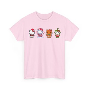 Camiseta navideña de Hello Kitty / Camiseta de Papá Noel, pan de jengibre, Grinch y bastón de caramelo imagen 8