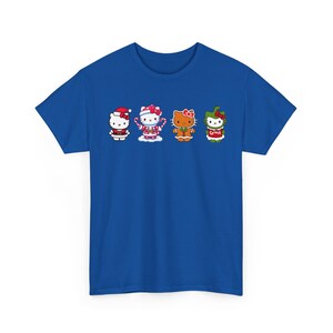 Camiseta navideña de Hello Kitty / Camiseta de Papá Noel, pan de jengibre, Grinch y bastón de caramelo imagen 7