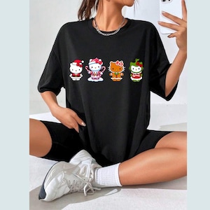 Hello Kitty Christmas T-Shirt | Santa Gingerbread Grinch Candy Cane Tee