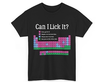 Camiseta con humor químico / ¿Puedo lamerlo?