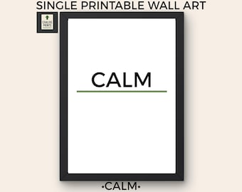 Meditation Wall Art – Calm Mind Inner Peace Printable Poster