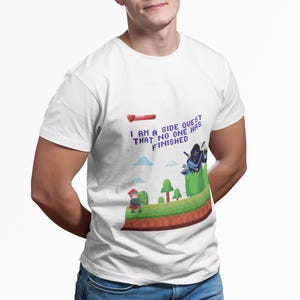 Retro Gaming T-Shirt: &#39;Side Quest&#39; Graphic Tee, Unisex Softstyle