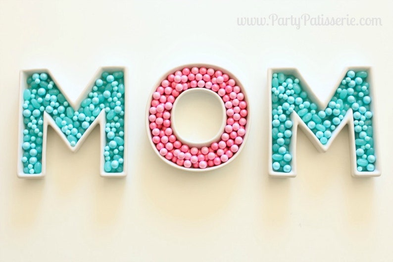 Ceramic LETTER Candy Dishes WeddingMother's Day Etsy