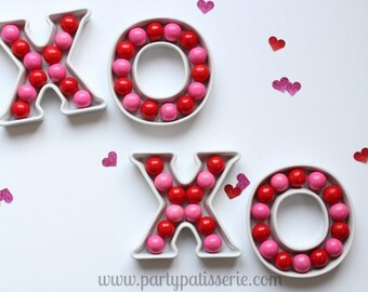 Valentine Letter Dishes, Bachlorette, Wedding, Birthday, Corporate event