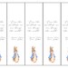 Peter Rabbit Bookmark, Beatrix Potter, Baby Shower, Book Shower, Easter ...