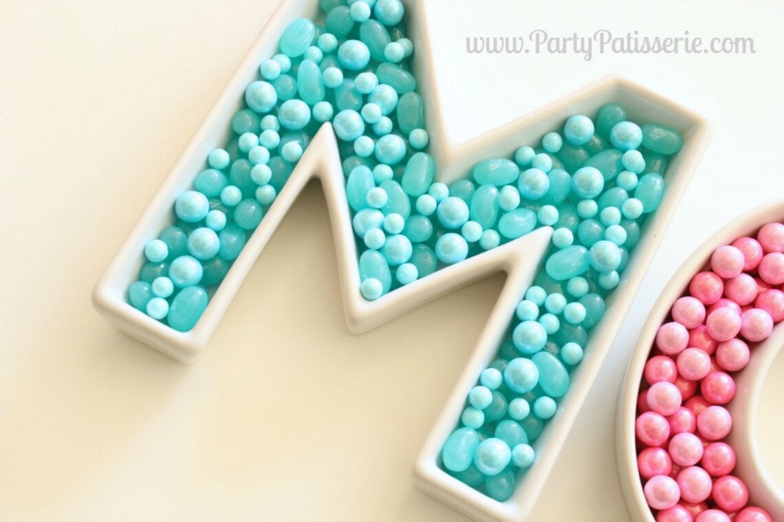 Ceramic LETTER Candy Dishes Weddingmother's Day Etsy