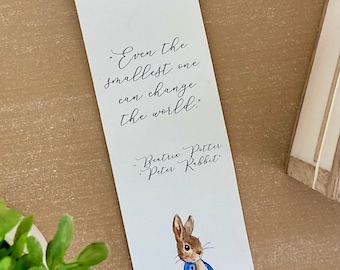 Peter Rabbit bookmark, Beatrix Potter, baby shower, book shower, Easter favor, bunny bookmark, pdf