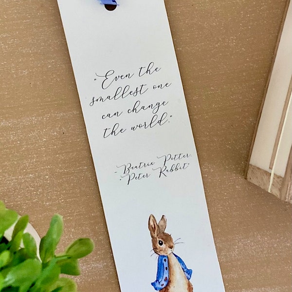 Peter Rabbit bookmark, Beatrix Potter, baby shower, book shower, Easter favor, bunny bookmark, pdf