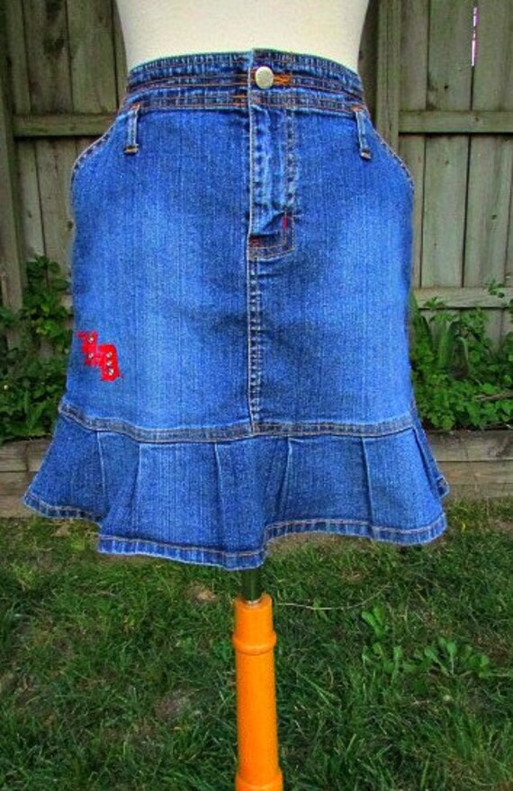 jean skirt size 16