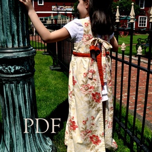 Classic Girls Full Apron, Regency Era Inspired, Pdf Sewing Pattern ...