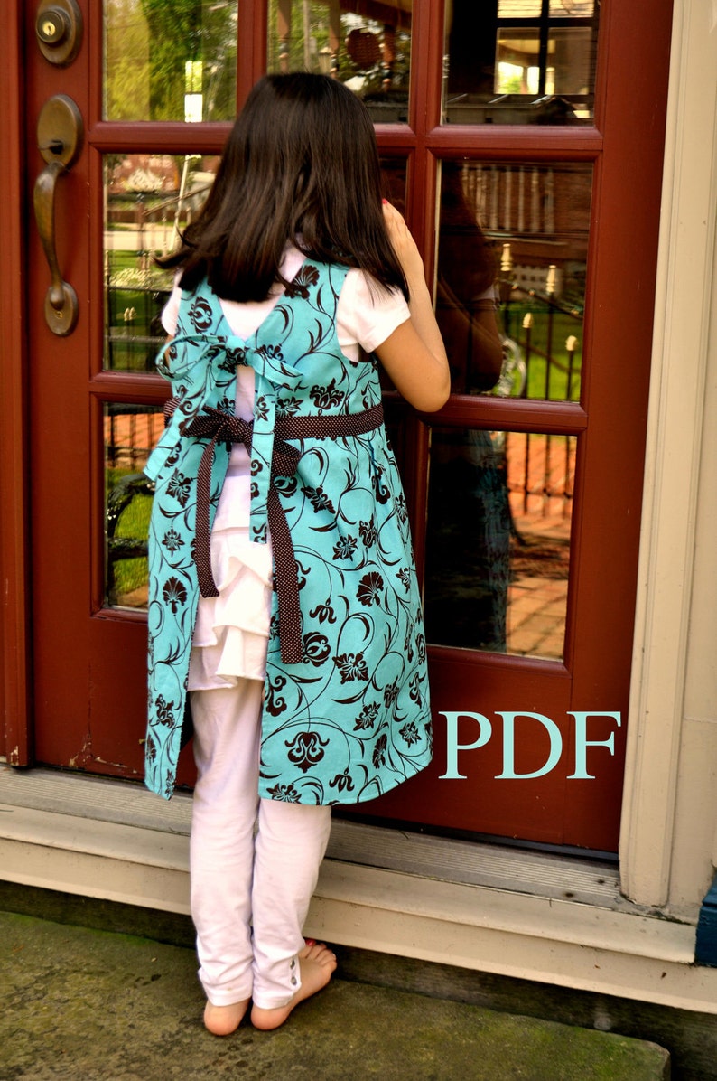 Classic Girls Full Apron, Regency Era Inspired, Pdf Sewing Pattern ...