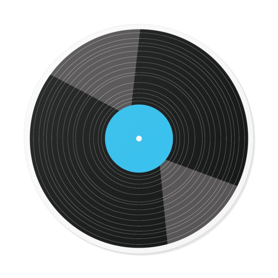 Record Sticker Blue Vinyl Record Sticker - Ballad Blue - Etsy