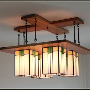 Prairie Chandelier - Craftsman Light Fixture - Large Size