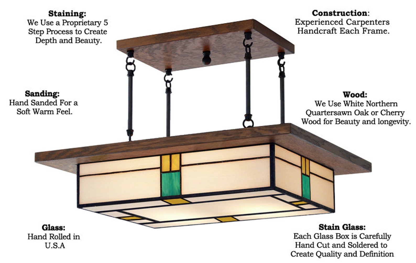 Dining Room Light Fixture Mission Style Vintage Style Glass - Etsy