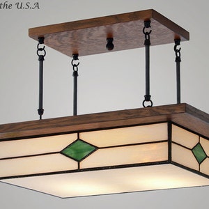mission style lighting dining room