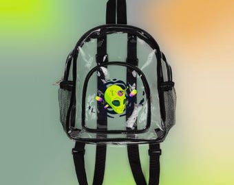 Alien Graphic Clear Stadion Rucksack | Rave Festival Tasche