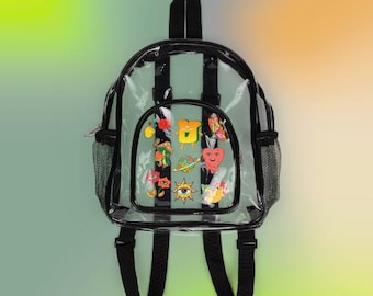 Clear Stadium Backpack | Psychedelic Rave Festival Bag